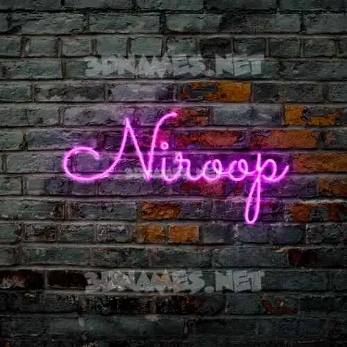 niroop in Pink Neon style - 3D name wallpaper