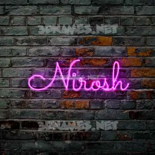 nirosh in Pink Neon style - 3D name wallpaper nirosh in Pink Neon style - 3D name wallpaper