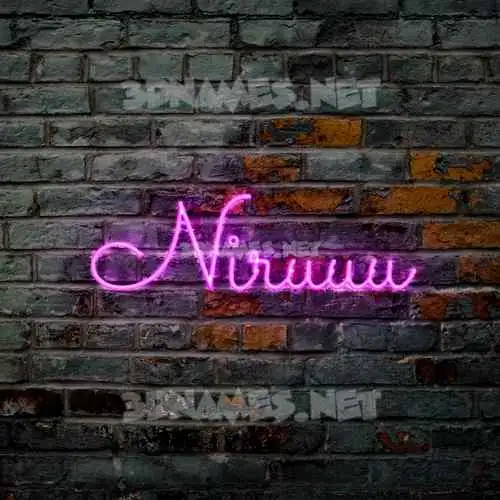 niruuu in Pink Neon style - 3D name wallpaper