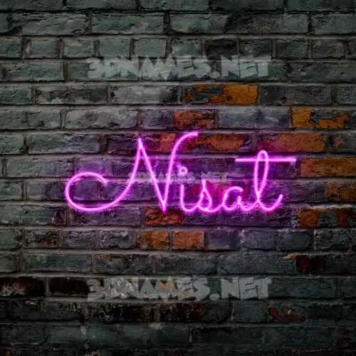nisat in Pink Neon style - 3D name wallpaper nisat in Pink Neon style - 3D name wallpaper