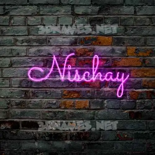 nischay in Pink Neon style - 3D name wallpaper