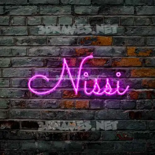 nissi in Pink Neon style - 3D name wallpaper nissi in Pink Neon style - 3D name wallpaper