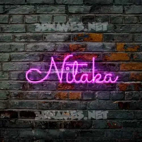 nitaka in Pink Neon style - 3D name wallpaper