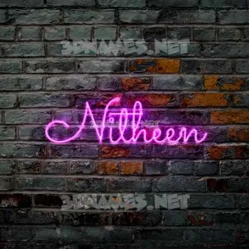nitheen in Pink Neon style - 3D name wallpaper