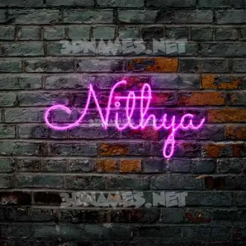 nithya in Pink Neon style - 3D name wallpaper