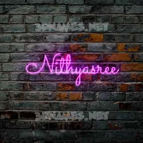 nithyasree in Pink Neon style - 3D name wallpaper nithyasree in Pink Neon style - 3D name wallpaper