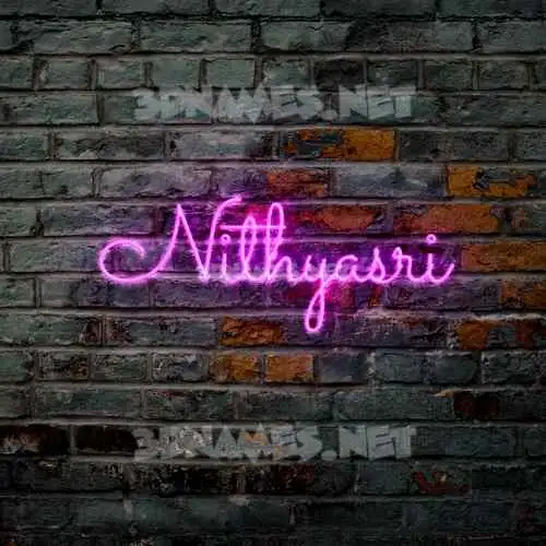nithyasri in Pink Neon style - 3D name wallpaper nithyasri in Pink Neon style - 3D name wallpaper