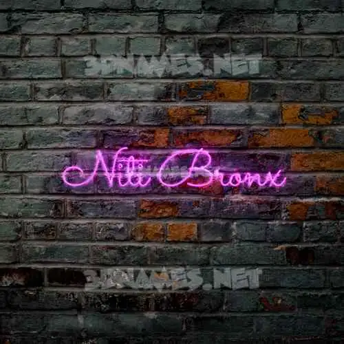 niti bronx in Pink Neon style - 3D name wallpaper niti bronx in Pink Neon style - 3D name wallpaper
