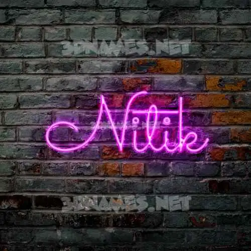 nitik in Pink Neon style - 3D name wallpaper