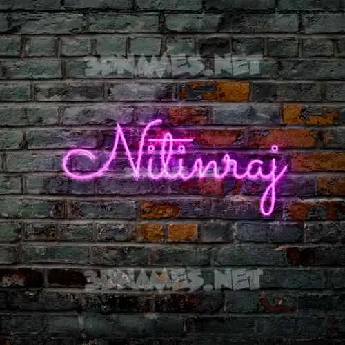 nitinraj in Pink Neon style - 3D name wallpaper