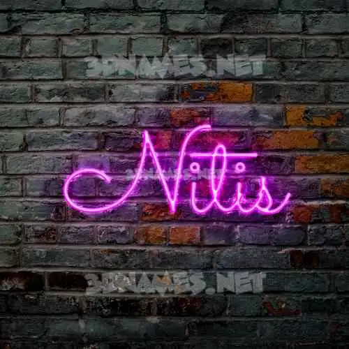 nitis in Pink Neon style - 3D name wallpaper nitis in Pink Neon style - 3D name wallpaper