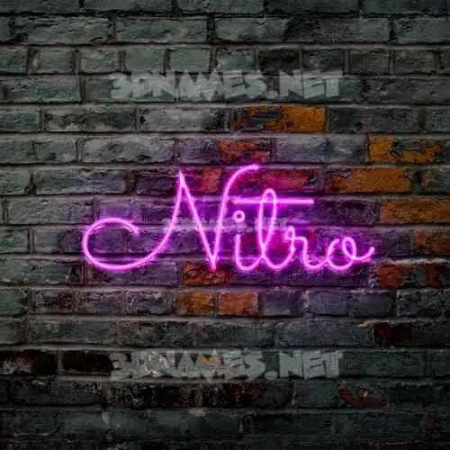 nitro in Pink Neon style - 3D name wallpaper nitro in Pink Neon style - 3D name wallpaper