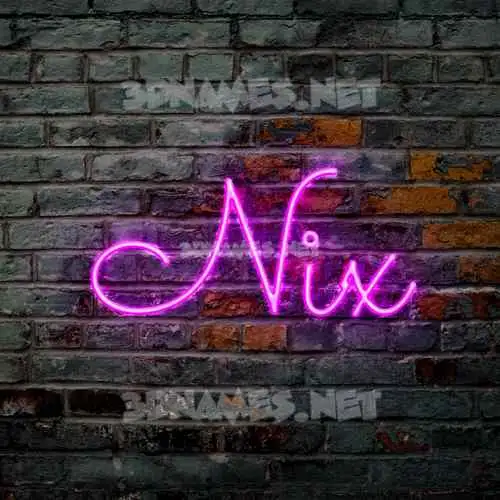 nix in Pink Neon style - 3D name wallpaper nix in Pink Neon style - 3D name wallpaper
