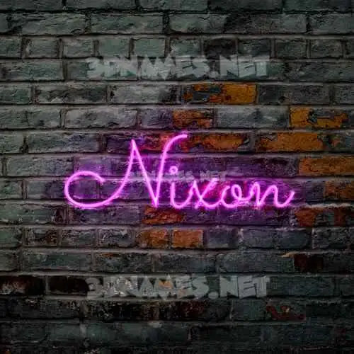 nixon in Pink Neon style - 3D name wallpaper