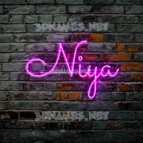 niya in Pink Neon style - 3D name wallpaper