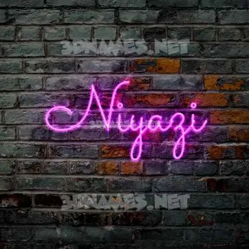 niyazi in Pink Neon style - 3D name wallpaper