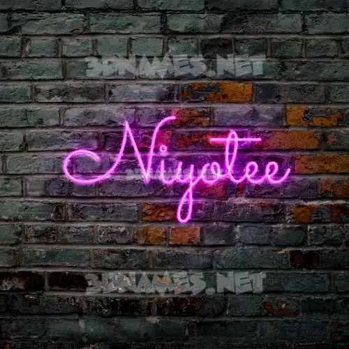 niyotee in Pink Neon style - 3D name wallpaper niyotee in Pink Neon style - 3D name wallpaper