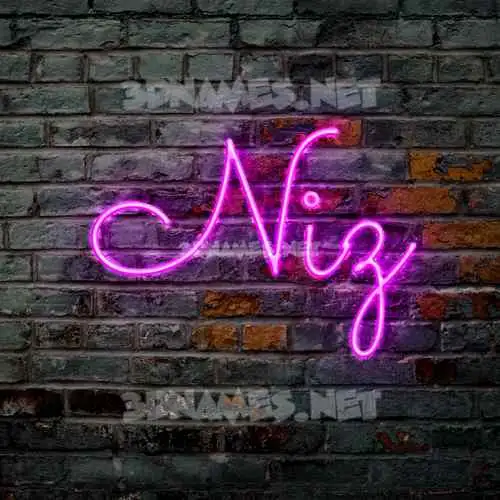 niz in Pink Neon style - 3D name wallpaper niz in Pink Neon style - 3D name wallpaper
