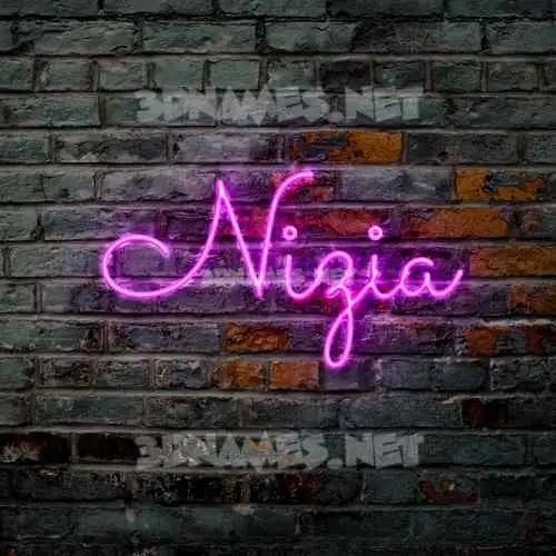 nizia in Pink Neon style - 3D name wallpaper nizia in Pink Neon style - 3D name wallpaper