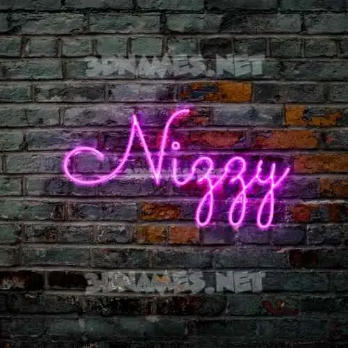 nizzy in Pink Neon style - 3D name wallpaper