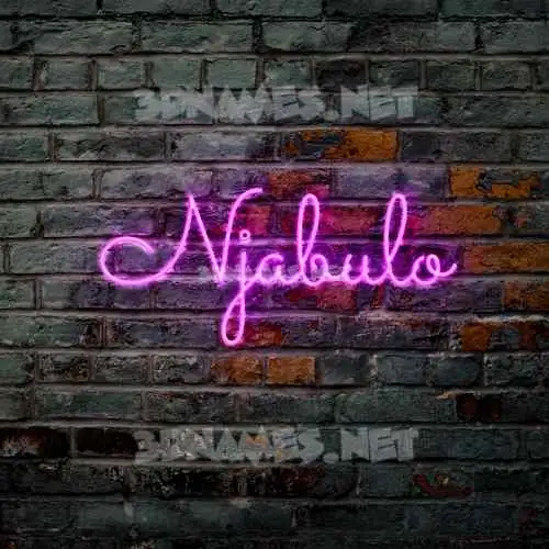njabulo in Pink Neon style - 3D name wallpaper