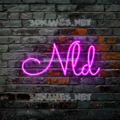 nld in Pink Neon style - 3D name wallpaper nld in Pink Neon style - 3D name wallpaper