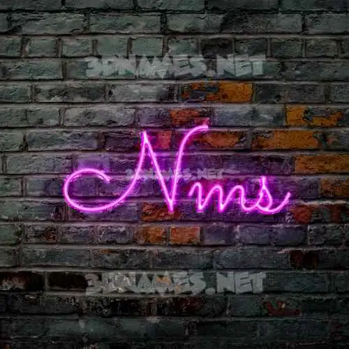 nms in Pink Neon style - 3D name wallpaper