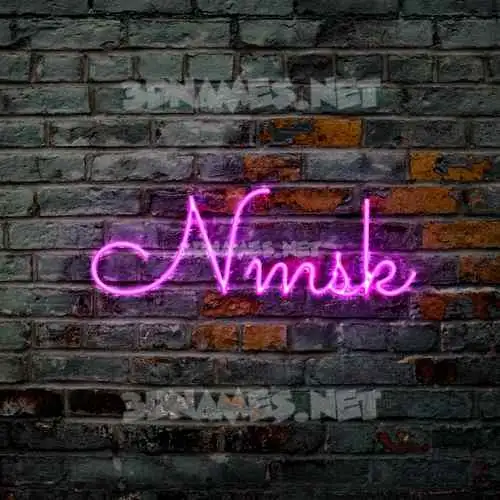 nmsk in Pink Neon style - 3D name wallpaper nmsk in Pink Neon style - 3D name wallpaper