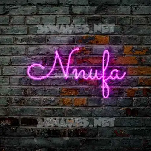 nnufa in Pink Neon style - 3D name wallpaper nnufa in Pink Neon style - 3D name wallpaper