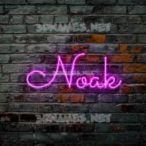 noak in Pink Neon style - 3D name wallpaper noak in Pink Neon style - 3D name wallpaper