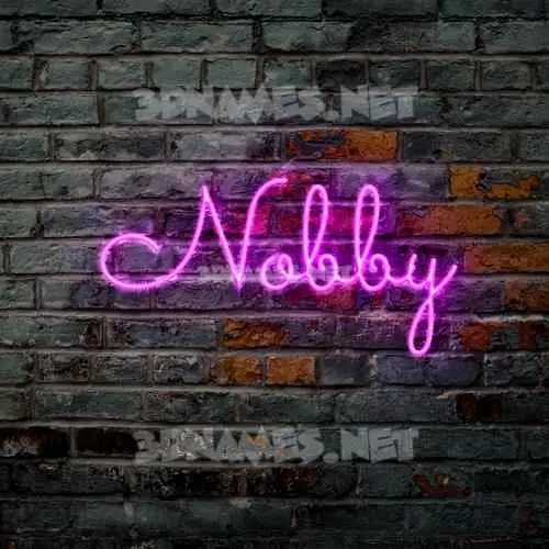 nobby in Pink Neon style - 3D name wallpaper