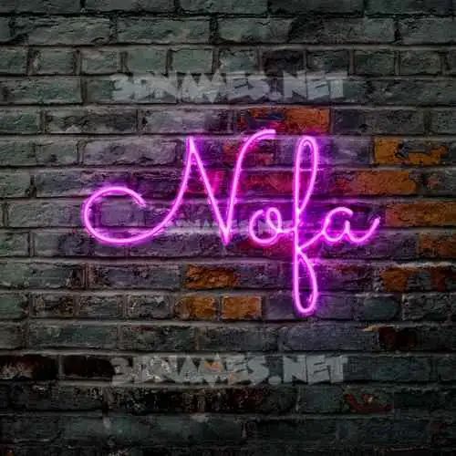nofa in Pink Neon style - 3D name wallpaper nofa in Pink Neon style - 3D name wallpaper