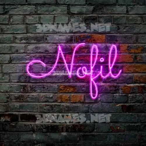 nofil in Pink Neon style - 3D name wallpaper