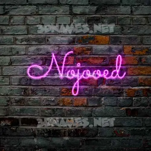 nojooed in Pink Neon style - 3D name wallpaper nojooed in Pink Neon style - 3D name wallpaper