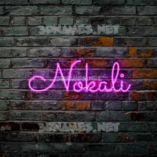 nokali in Pink Neon style - 3D name wallpaper nokali in Pink Neon style - 3D name wallpaper
