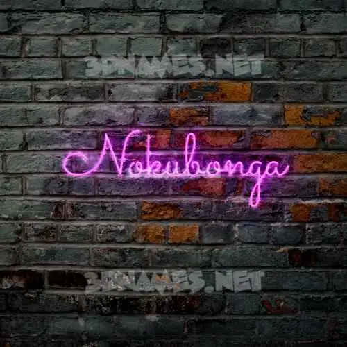 nokubonga in Pink Neon style - 3D name wallpaper nokubonga in Pink Neon style - 3D name wallpaper