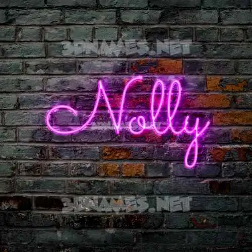 nolly in Pink Neon style - 3D name wallpaper