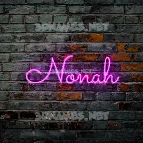 nonah in Pink Neon style - 3D name wallpaper nonah in Pink Neon style - 3D name wallpaper