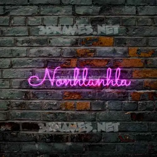 nonhlanhla in Pink Neon style - 3D name wallpaper nonhlanhla in Pink Neon style - 3D name wallpaper