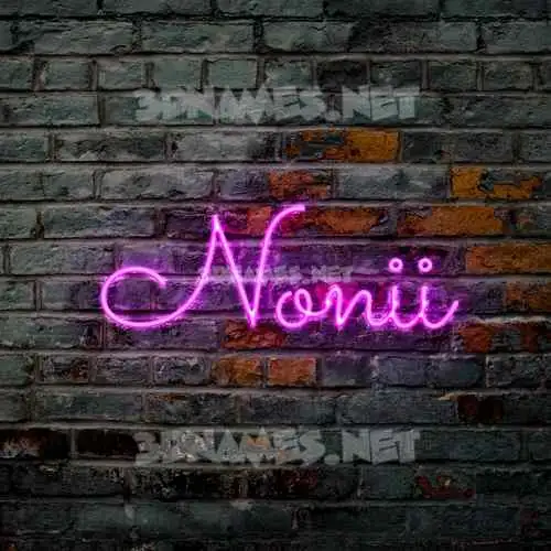nonii in Pink Neon style - 3D name wallpaper nonii in Pink Neon style - 3D name wallpaper