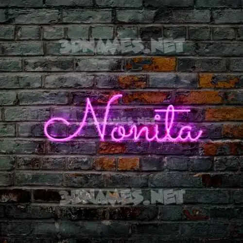nonita in Pink Neon style - 3D name wallpaper nonita in Pink Neon style - 3D name wallpaper