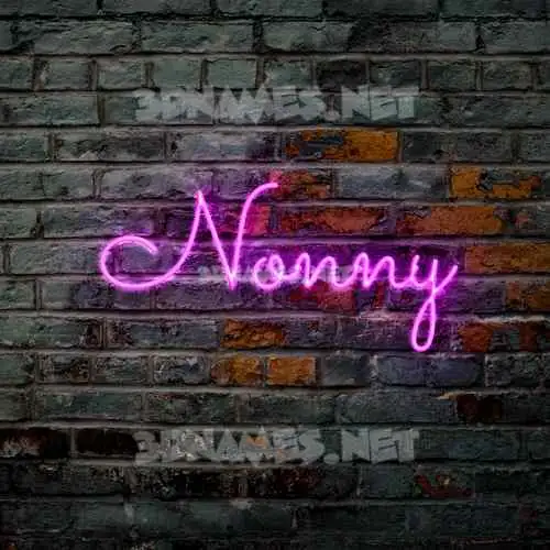 nonny in Pink Neon style - 3D name wallpaper