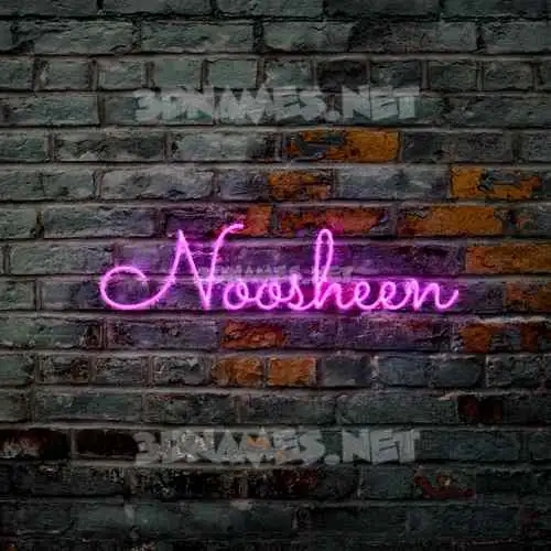noosheen in Pink Neon style - 3D name wallpaper