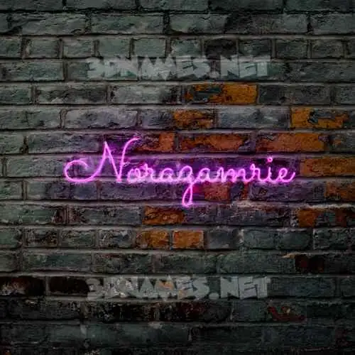 norazamrie in Pink Neon style - 3D name wallpaper