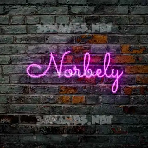 norbely in Pink Neon style - 3D name wallpaper