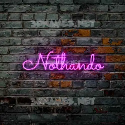 nothando in Pink Neon style - 3D name wallpaper nothando in Pink Neon style - 3D name wallpaper