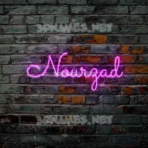 nourzad in Pink Neon style - 3D name wallpaper nourzad in Pink Neon style - 3D name wallpaper
