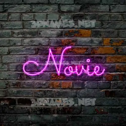 novie in Pink Neon style - 3D name wallpaper novie in Pink Neon style - 3D name wallpaper