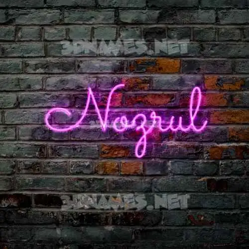 nozrul in Pink Neon style - 3D name wallpaper nozrul in Pink Neon style - 3D name wallpaper