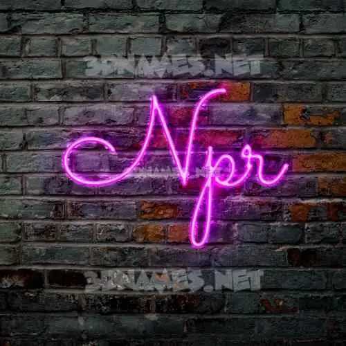 npr in Pink Neon style - 3D name wallpaper npr in Pink Neon style - 3D name wallpaper